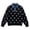 Black, variant on Womens Denim Collar Dot Print Loose Knit Pullover Sweater, Polka Dot Collared Long Sleeve Soft Knit Pullover Top, Relaxed Loose Knit Sweater with Denim Collar for Fall Winter Daily Wear Black