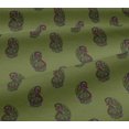 thumbnail image 4 of oneOone Cotton Jersey Light Green Fabric Peacock Block Sewing Craft Projects Fabric Prints By Yard 58 Inch Wide, 4 of 4