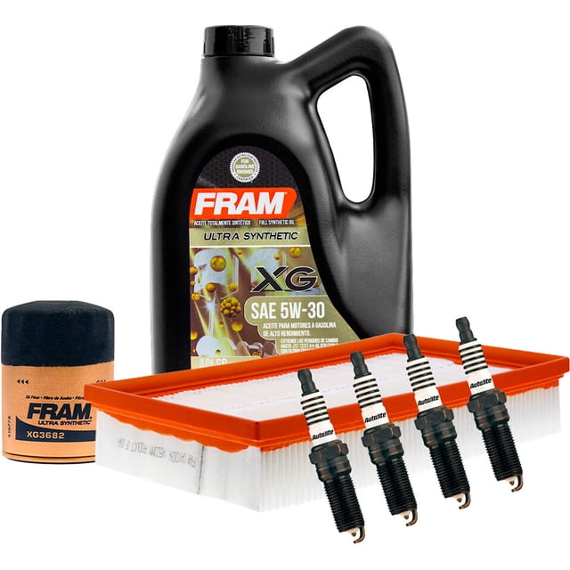Kit De Afinación Con Aceite 5W30 Sintético, Bujías Platino, Filtro De Aire Y Filtro Para Aceite Sintético 7 Piezas Compatible con Mercury Milan L4 2.5L DE 2010 A 2011