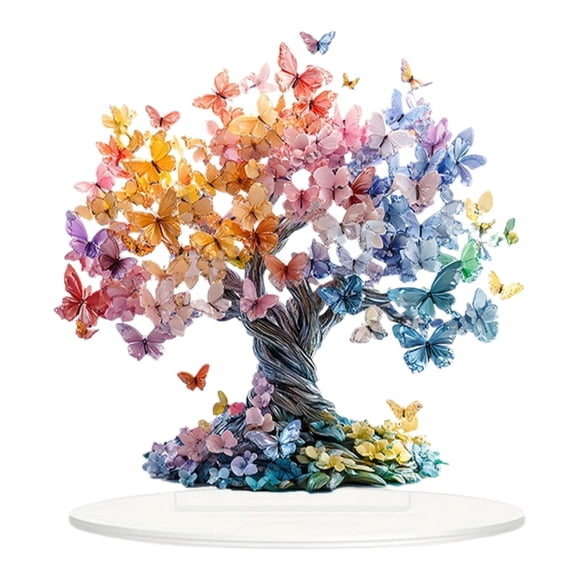 Adorno de de la de mariposa, decoración de escritorio 2D con Base, regalo, decoración acrílica de de la vida para estantería del