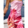 thumbnail image 2 of Women Y2k Strapless Maxi Dress Floral Print Tube Long Dress Boho Beach Sundress Going Out Streetwear Pink S, 2 of 8