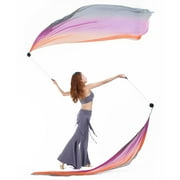 Wxqbjtam Colorful Silk Poi Throw Balls for Belly Dance and Dance Performances 2pcs