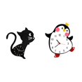 thumbnail image 1 of Reloj de pared,Reloj de pared con diseño de gato para guardería,sala de juegos y interior,Reloj de pared,Reloj de pared silencioso y decorativo que no hace tictac,Reloj de pared silencioso de, 1 of 8