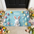 thumbnail image 2 of Colorful Egg Bunny Flower Easter Doormat, Home Decor Rug Door Mat Floor Mat for Indoor Outdoor (16x24 in), 2 of 6