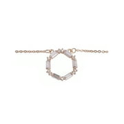 Time and Tru Adult Womens Gold Tone Baguette Crystal Metal Pendant Necklace