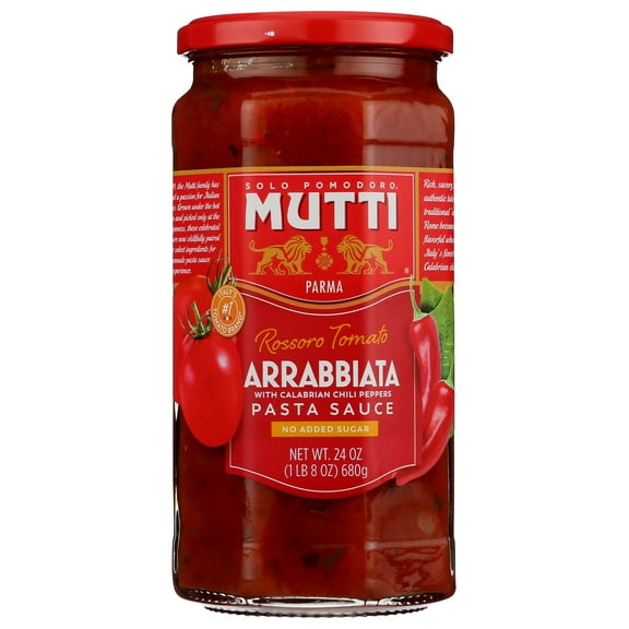 (Pack of 6), Mutti Rossoro Tomato Arrabbiata Pasta Sauce with Calabrian Chili Peppers, 24 oz