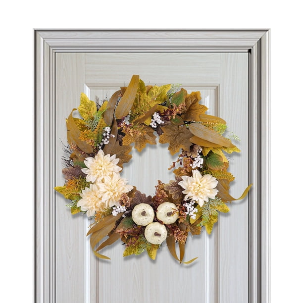 Juego Corona Otoño Con Arce Y Calabazas 744787900 (45 Cm)
