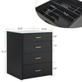 thumbnail image 3 of BarberPub Dual Directional Tool Cabinet, Barber Cabinet with 8 Storage Drawers, Styling Salon Station for Hair Stylist, Double-sided Tool Organizer with Glass 2017, 3 of 9