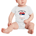 thumbnail image 2 of Everyone Loves an Serbian Girl Baby Bodysuit Baby Clothes (White, 18-24 Months), 2 of 5