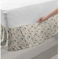 thumbnail image 2 of Muted Colors Bed Skirt, Continuous Branches and Spots Pastel Tones, Elastic Bedskirt Dust Ruffle Wrap Around for Bedding Decor, 4 Sizes, Champagne Blue Grey, by Ambesonne, 2 of 2