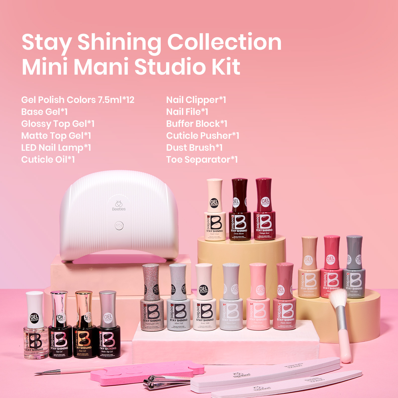 Beetles Mini Mani Studio Gel Nail Kit with UV Lamp photo 6