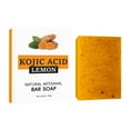 thumbnail image 1 of Wartleves 1x Jabón de cúrcuma, jengibre, limón y ácido kójico para blanquear la piel, manchas oscuras y acné, 100 g, 1 of 7