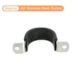 thumbnail image 4 of 12Pack 1-1/2" Cable Clamp U Shape Stainless Steel Rubber Cushioned Pipe Strap, 4 of 5