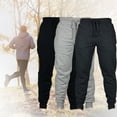 thumbnail image 1 of Men Autumn Winter Solid Color Drawstring Pocket Ankle Tied Pants Sports Trousers, 1 of 8