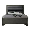 thumbnail image 6 of Kings Brand Furniture 6-Piece Queen Bedroom Set – Gray Wood Frame, Faux Leather Headboard, Bed, Dresser, Mirror, Chest & 2 Nightstands, 6 of 7