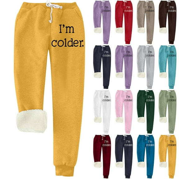 Symoid Sweatpants Women, Casual Fleece with Pockets Sweat Pants Drawstring Joggers Gray ,M