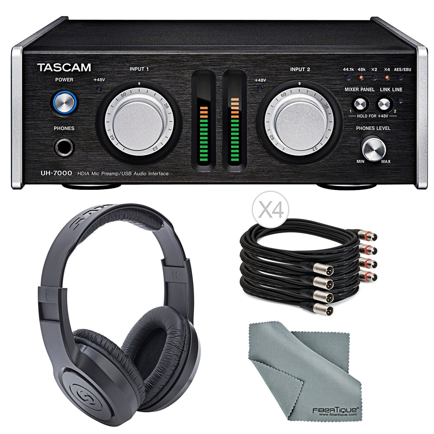 Tascam UH-7000 USB Interface and Standalone Mic Preamp Bundle w