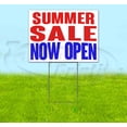 thumbnail image 1 of Summer Sale Now Open (18" x 24") Yard Sign, Includes Metal Step Stake, 1 of 6