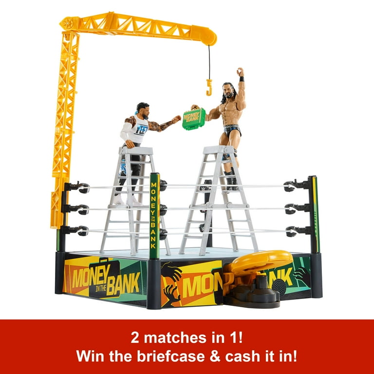 WWE Money In The Bank Cash-In Ring Playset, 2 Play Modes, 40+