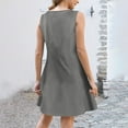 thumbnail image 4 of Ovzne Robes pour Femmes Robe pour Femme Robe de Printemps et d'Été pour Femmes Vacances Boutonnée Col en V à Bretelles Robe Haut Robe de Vacances Imprimée Liquidation, 4 of 6