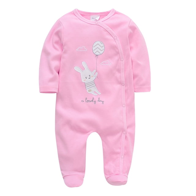 Birdeem Barboteuse pour Bébés Filles Tout-Petits Bébés Filles Garçons Manches Courtes T-Shirt Imprimé Coloré Col Rond Combinaison Barboteuse