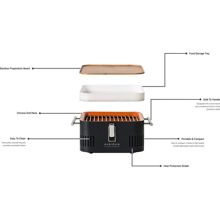 Everdure by Heston Blumenthal - CUBE Charcoal Grill - Graphite