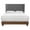 Walnut and Gray, variant on Pemberly Row Diamond Tufted Upholstered Fabric Wood Queen Bed in Walnut/Gray