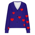 thumbnail image 4 of Besolor Fall Sweaters for Women 2024 Cute Graphic Printed Long Sleeve Plush Jackets Plus Size Button down Outwears, 4 of 4