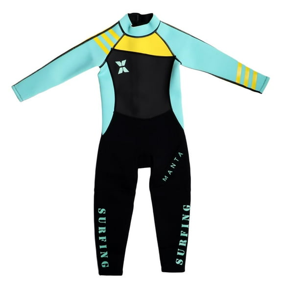 Traje de baño de cuerpo completo Cola para niños, Traje de neopreno de invierno, gris, S