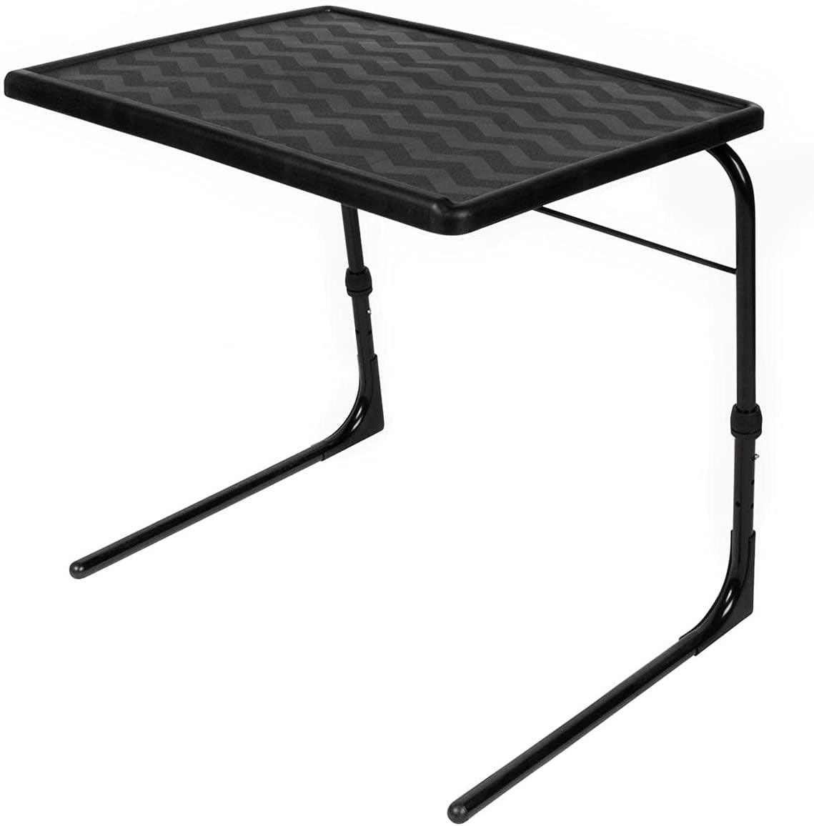 Table Mate V TV Tray Table Black Couch Table Trays for Eating Snack Food Adjustable TV Table with 3 Angles Extra Wide Folding TV Dinner Table Stowaway Laptop Stand Portable Bed Dinner Tray 