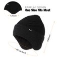 thumbnail image 2 of Gorro de invierno Wmcaps, línea de forro polar con orejera, color negro, 2 of 6