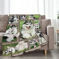 thumbnail image 4 of Husky Blanket Super Soft Warm Fluffy Flannel Husky Dog Throw Blanket Cozy Fuzzy Plush Cute Poppy Stuffed Blankets Gift for Boys Girls Kids Teens Adults 80"x60", 4 of 6