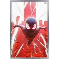 Marvel's Spider-Man: Miles Morales - Falling Wall Poster, 14.725" x 22.375", Framed