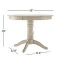 thumbnail image 5 of Lexington 5-Piece Wood Dining Set, Round Table and 4 Window Back Chairs, White, 5 of 6