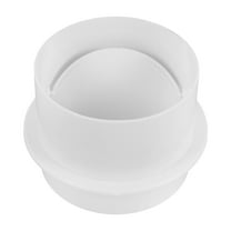 EXHUMKY White ABS Backflow Preventer Vent Connector for Home Ventilation Duct System with Easy Installation