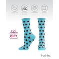 thumbnail image 6 of MeMoi Ladybug Bamboo Blend Crew Socks - Womens - Female, 9-11, Turquoise, 6 of 8