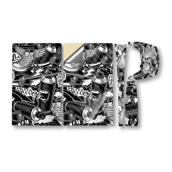 Carbon Fiber Gaming Skin Compatible With Sony PlayStation 5 PS5 Pro Bundle - Mono Hip Hop - Premium 3M Vinyl Protective Wrap Decal Cover - Easy To Apply | Crafted in the USA by