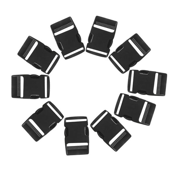 10 Pieces Black 50mm 2'' Contoured Side Release Buckles Bracelets , bing Strap Clasps Quick