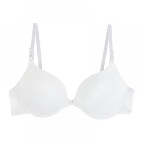 

KOERIM Comfortable and Soft Push Up Bra for Ladies 75B-80C Front-Close Underwire with Adjusted-Straps 2 Pack