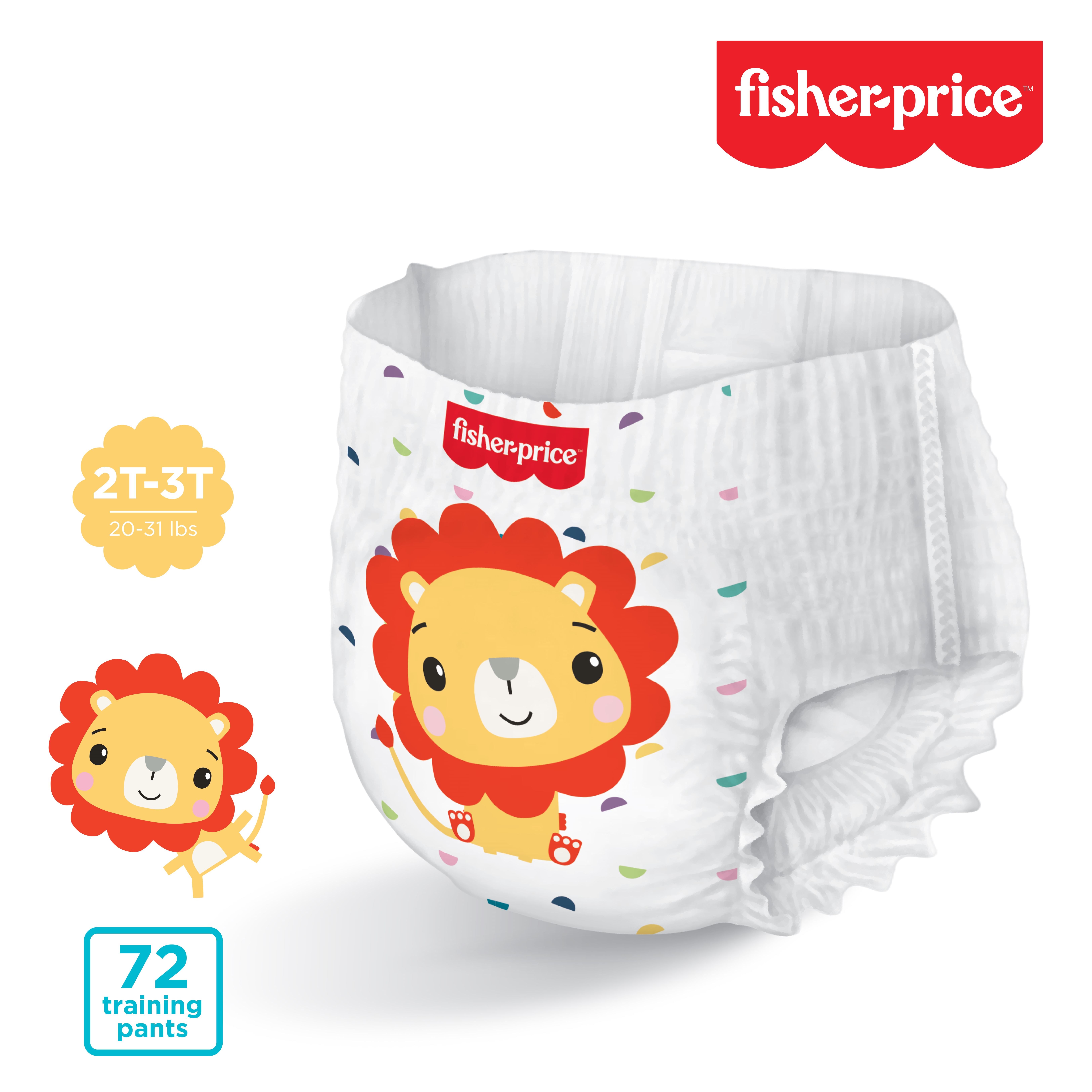 Fisher-Price Boys Pull-up Potty Training Pants, 2T-3T, 72 Count