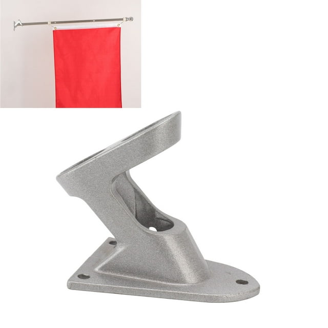 Support de Drapeau Robuste, Support de Mât de Drapeau Alliage d'Aluminium Double Trou Épaississant Résistant Support de Drapeau pour Support de Drapeau Extérieur
