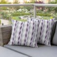 thumbnail image 3 of Outdoor Pillow Covers Pack of 2, Abstract Purple Gray Wavy Stripes Waterproof Throw Pillowcase Cushion Cases, Modern Morocco Texture Decorative Pillow Cover for Couch Sofa Home Bed Patio, 3 of 9