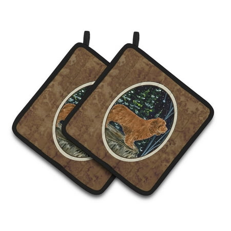 

Carolines Treasures SS8174PTHD Sussex Spaniel Pair of Pot Holders 7.5HX7.5W multicolor