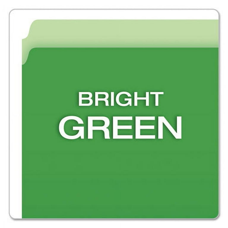 Colored File Folders, Straight Tabs, Letter Size, Green/Light Green, 100/Box Colored File Folders, Straight Tabs, Letter Size, Green/Light Green, 100/Box