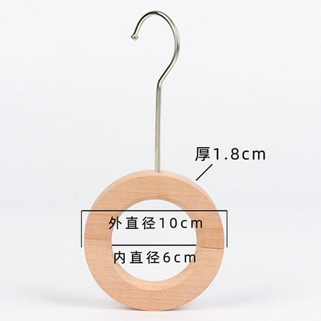 

Clothing store trendy accessories jeans wooden ring hook circle ring with magnet S hook scarf pendant Factory Goods Direct Supply