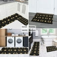 thumbnail image 5 of Black Gold Sun Moon Pattern Kitchen Rugs Sets Of 2,Anti Fatigue Kitchen Mat Rugs Non Slip Washable,Decorative Kitchen Floor Mats for Kitchen,Sink,Laundry,17"x30"+17"x47", 5 of 7