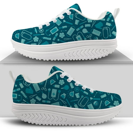 

3D Medicine Bottle Print Women s Swing Shoes Nursing Spring Women Heightreasing Shoes Woman Nurse Platform Shoes