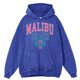 thumbnail image 3 of Sudadera con capucha retro desgastada con estampado de Malibu Beach 73 Usa City para hombre, ropa cálida y suave, sudadera holgada a la moda, sudadera 100 % algodón, 3 of 5