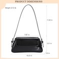 thumbnail image 3 of Sunyuer Women Shoulder Bag, Shiny PU Leather Baguette Handbag, Trendy Y2K Underarm Purse, Fashion Flap Small Evening Bag for Party Club Daily, 3 of 5