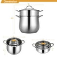 thumbnail image 3 of Costway Durable Stainless Steel 4.2 qt Steamer Multipot Set, 3 of 11
